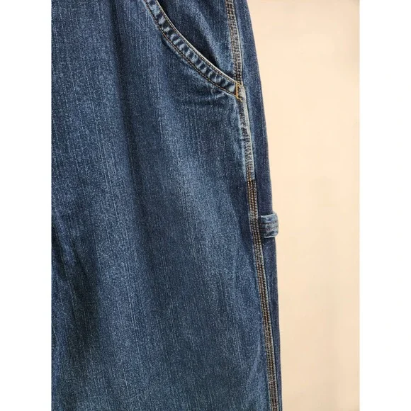 VTG Benzene Carpenter Jeans Mens 42x30 Blue Baggy Denim Dark Wash American USA - Picture 4 of 9